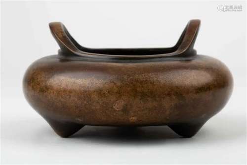 Copper incense burner with 'Shi gu zhi bao' mark
