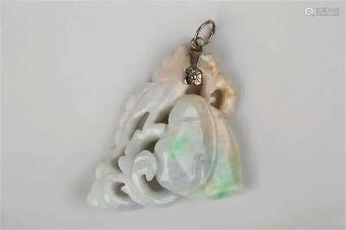 Hollow carved jadeite pendant