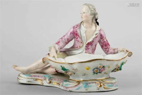 MEISSEN PORCELAIN FIGURAL SWEETMEAT DISHE, LATE 19TH CENTURY