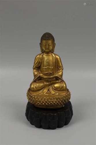 BRONZE-GILT BUDDHA STATUE, 20TH CENTURY