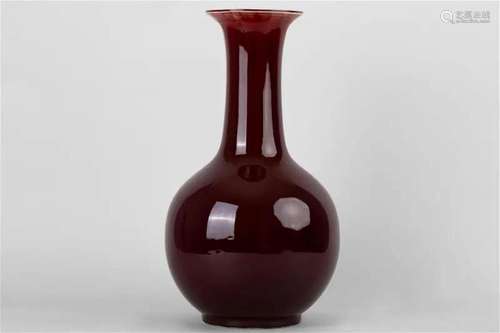 Ji red glazed vase, 20th century