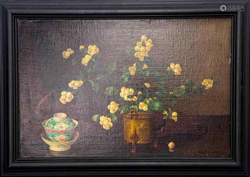 DUTCH OIL PAINTING BY JOAN B.N. VAN GENT WITH SIGNATURE