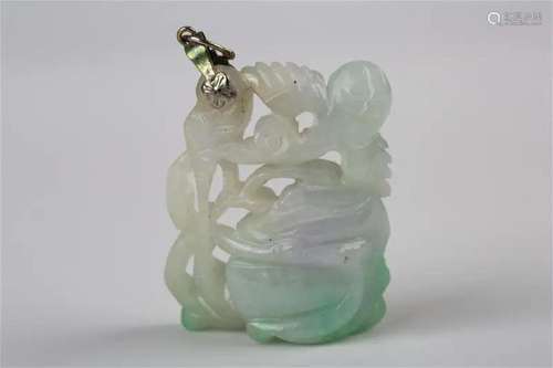 HOLLOW CARVED JADEITE type A PENDANT