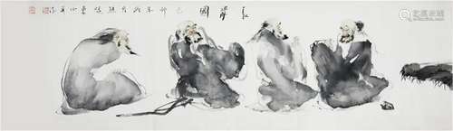 CHINESE PAINTING BY HENAN ARTIST XIONG XIAODONG (1967-?)