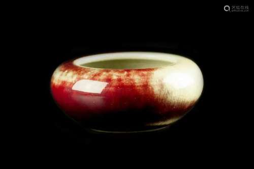 QING GLAZED 'LANG' KILN RED PEN WASHER, MID QING DYN...