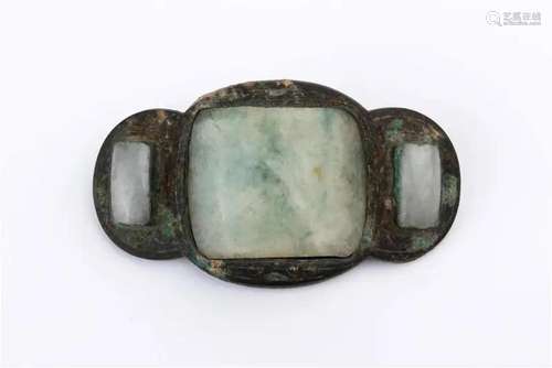 JADEITE BELT HOOK, MID QING DYNASTY