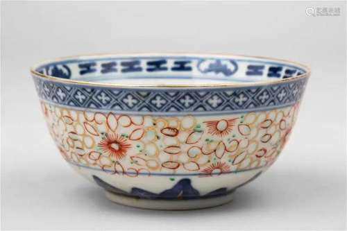 DOU CAI' RICE GRAIN PATTERN BOWL WITH 'WAN YU' M...