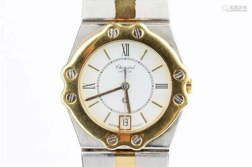 CHOPARD 18K GOLD STEEL QUARTZ WATCH