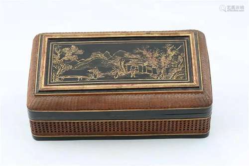 BAMBOO LACQUER BOX, MID TO LATE QING DYNASTY