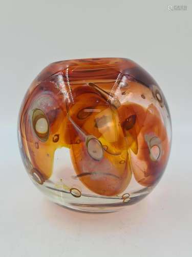 Louis Leloup (1929)., Vase en cristal du Val Saint Lambert.,...