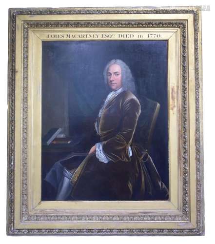 Portrait du Chevalier James Macartney (Décédé en 1770)., Mem...