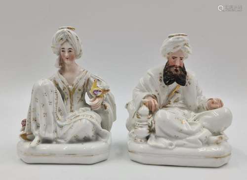 Jacob PETIT., Porcelaine de Paris., Paire d’encriers orienta...