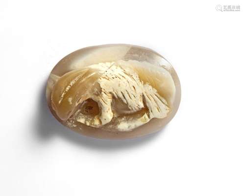 A ROMAN AGATE CAMEO OF A GOAT, CIRCA 2ND-3RD CENTURY A.D.