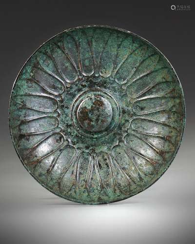 AN ACHAEMENID BRONZE DECORATED PHIALE, CIRCA 6TH-4TH CENTURY...