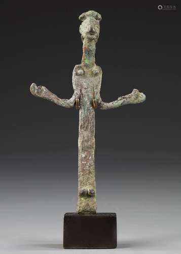 A WESTERN ASIATIC BRONZE FEMALE FIGURE, CIRCA EARLY 2ND CENT...