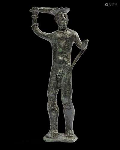 A PROTO-ELAMITE BRONZE MALE FIGURE, CIRCA 2600-2800 B.C.