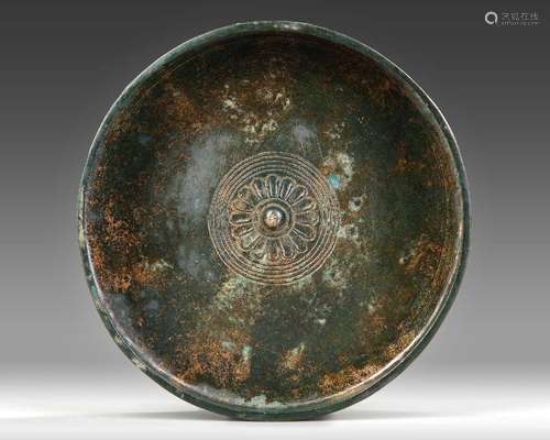 AN ACHAEMENID BRONZE LOTUS BOWL, EARLY 5TH CENTURY B.C.