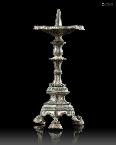 A BYZANTINE BRONZE CANDLESTICK, CIRCA 5TH-6TH CENTURY A.D.