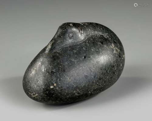 A WESTERN ASIATIC DARK STONE DUCK WEIGHT, CIRCA 2ND MILLENNI...