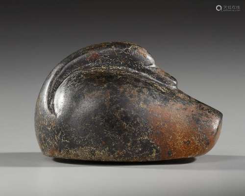 A WESTERN ASIATIC DARK STONE DUCK WEIGHT, CIRCA LATE 2ND-EAR...