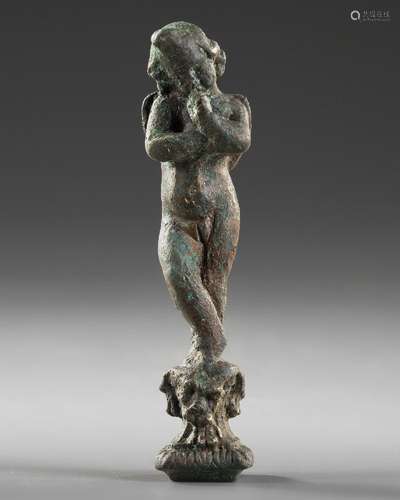 A NEO-CLASSICAL BRONZE FIGURE OF EROS, CIRCA 18TH CENTURY.