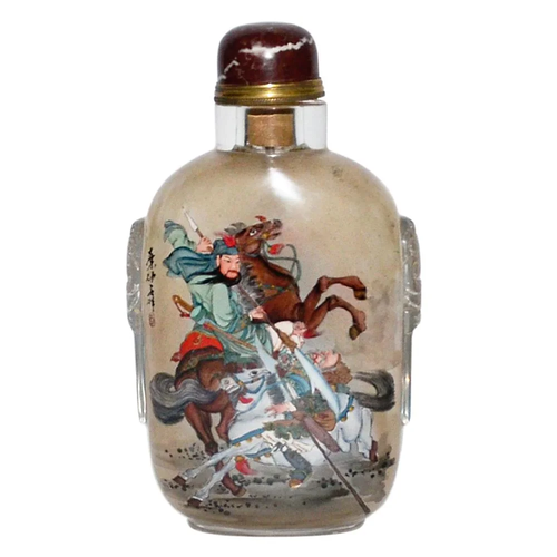 A Massive Inside Painted Glass Snuff Bottle, Ye Zhongsan