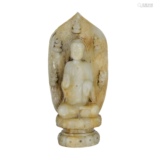 Sui â€“ Tang Dynasty, An Exceptional and Rare Jade Shakyamun...