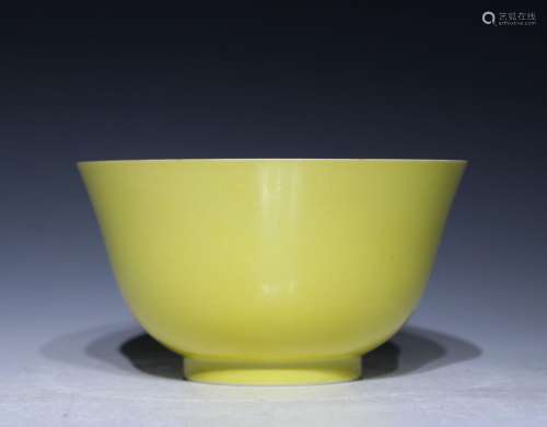 A citrine glazed bowl,Guang xu Mark