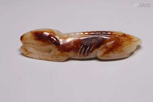 A jade dog ornament