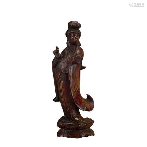 A Huang yang wood Guanyin