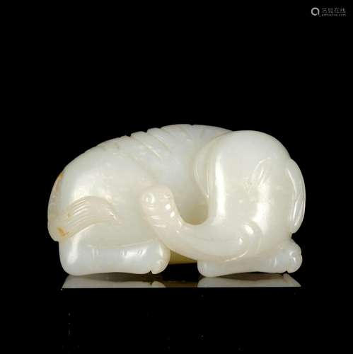 A white jade elephant