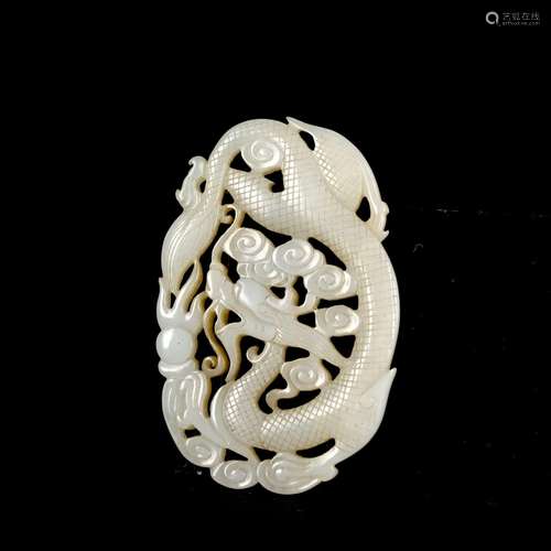 A white jade dragon