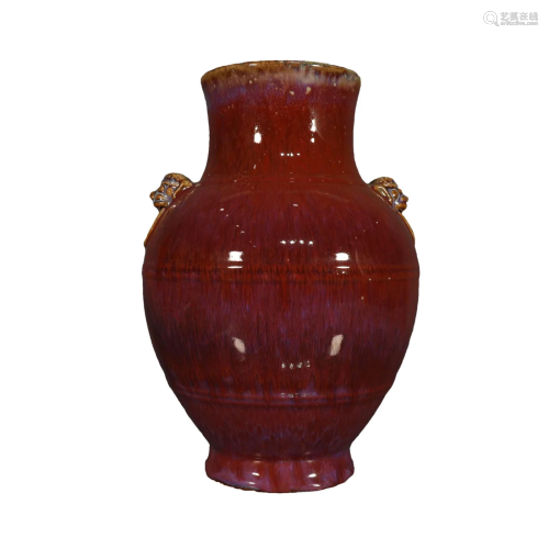 A Wondereful Red-Ground Vase