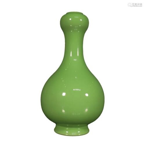 A Lovely Green-Ground Vase