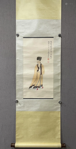A Chinese Ink Painting Hanging Scroll By Chen Shaomei