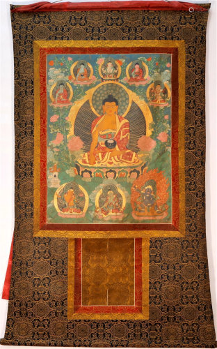 An Equisite Tibetan Sakyamuni Thangka