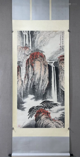 A Chinese Ink Painting Hanging Scroll By Wei Zixi