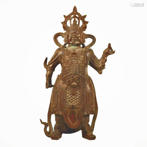 A Bronze Figure Of Lokapala