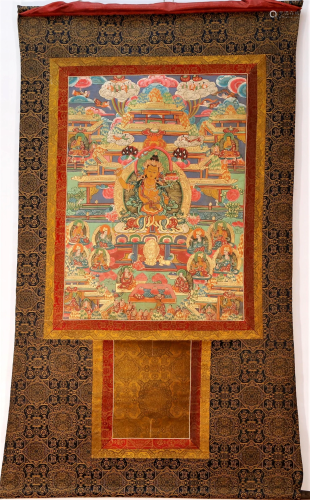 An Archaic Tibetan Guanyin Thangka