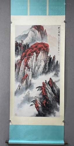 A Chinese Ink Painting Hanging Scroll By Wei Zixi