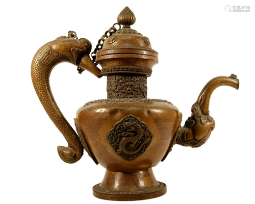 Bronze Dragon Pattern Ewer