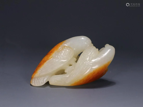 A Hetian Jade 'Two Eagles' Decoration