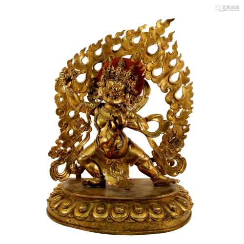 Gilt Bronze Figure of Vajra