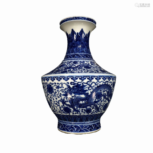A Blue And White Zun-Form Vase