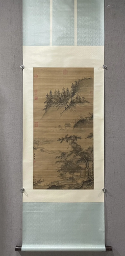 A Chinese Ink Painting Hanging Scroll By Guo Xi