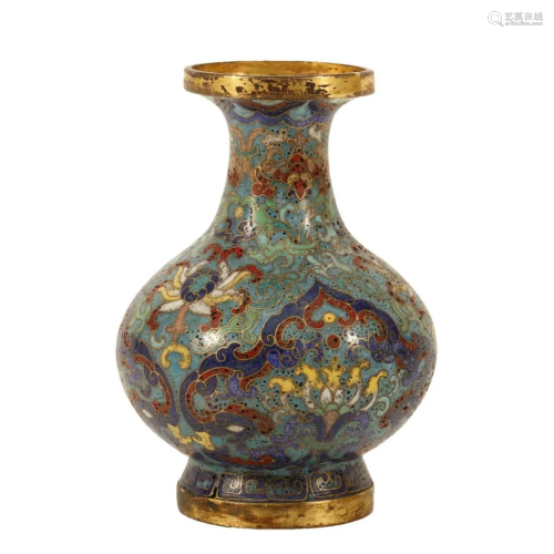 A Cloisonne 'Flower' Vase