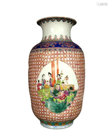 A Famille-Rose 'Story' Vase