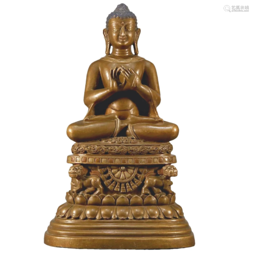 An Alloy Copper Figure Of Buddha Shakyamuni