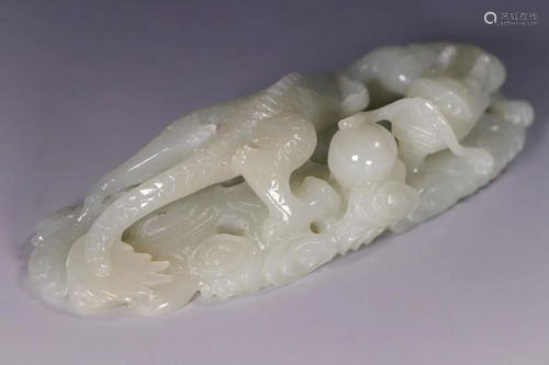 A Hetian Jade 'Dragon' Paperweight