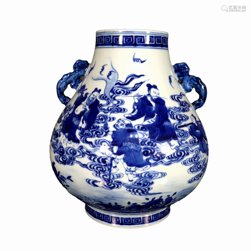 A Blue And White Vase